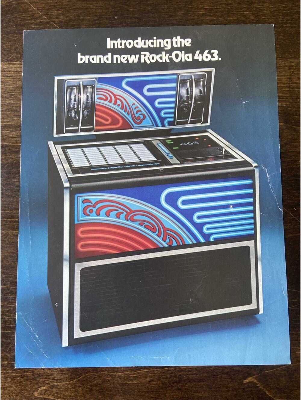 Rock-ola Jukebox Arcade Pinball FLYER Original Ad Promo Poster Not PCB